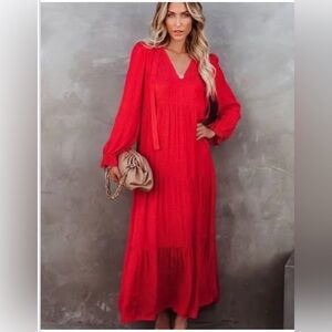 VICI new with tags en crème maxi dress